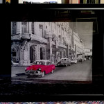 Spot colour framed and mounted